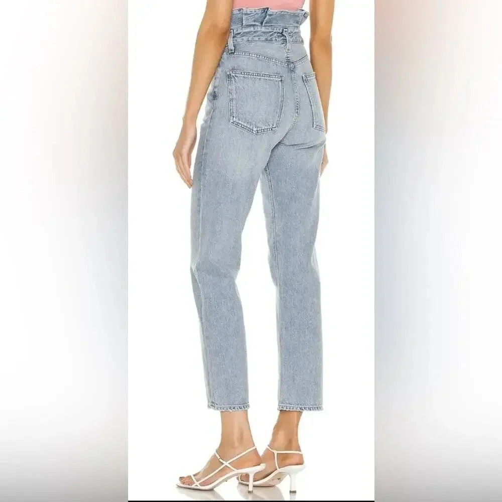 AGOLDE Lettuce Waist Wide Leg Jeans Revival Light Wash Size 30 - Picture 4 of 11
